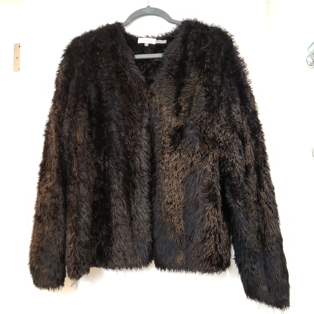 Calvin Klein Fluffy Cardigan Black 2X Black
